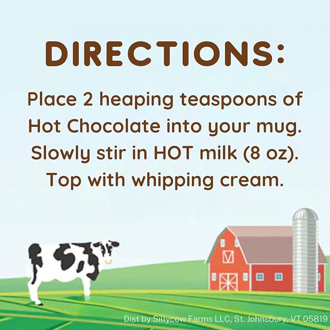 Sillycow Farms Maple Hot Chocolate Mix | Rich Chocolate Delight | Gluten-Free, Non-GMO| Dairy-Free Indulgence with Pure Cocoa Powder & Maple Flavor | Reusable 16.9 oz Glass Bottle (Pack of 3)