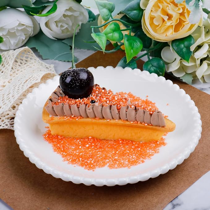 Orange Sanding Sugar - Sparkling Sugar Crystals for Baking Decorations (130g/4.6oz) - Edible on Cookies, Cupcakes, Cakes, Ice Cream | Wedding, Party, Valentines Sugar Sprinkles