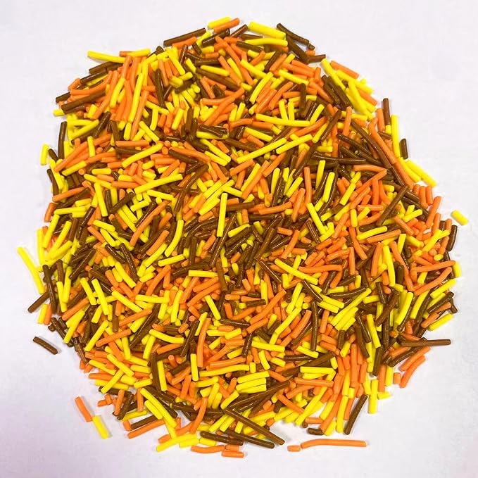 Sentovac Autumn Jimmies Sprinkles Edible for Cake Decorating Fall Thankgiving Sprinkles Sugar Candy Cookie Cupcake Topper Ice Cream Baking Decorations Halloween Christmas Supplies 3.53oz