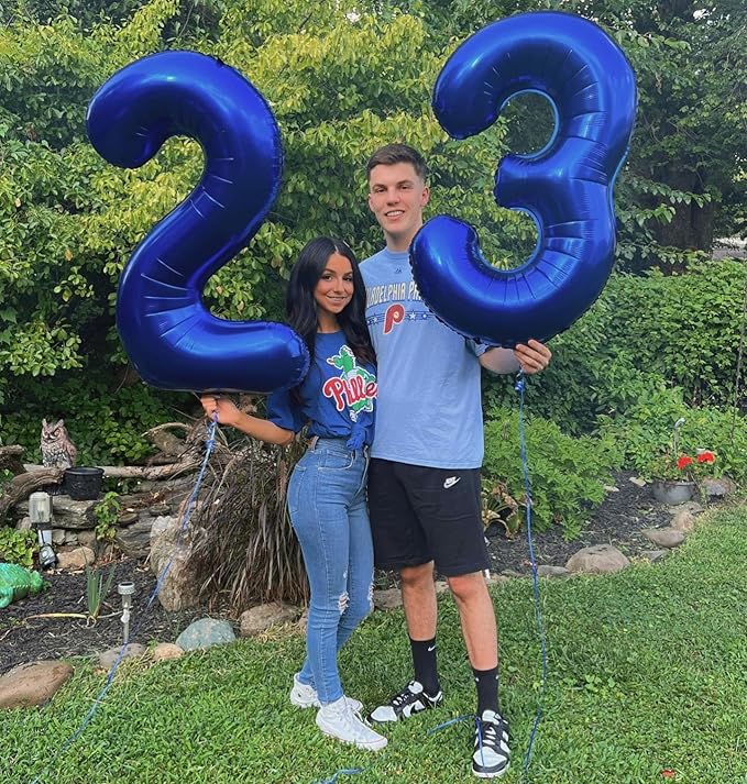 Night Blue 3 Balloon, Number Balloons 40 Inch, 3rd Birthday Decorations for Kids Girls Women Party Supplies for Party Decorations, Number 3 Balloon