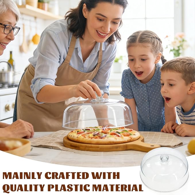 Jolitac 11-Inch Clear Acrylic Cake Dome – Round Cake Stand Cover, Cake Cover Lid for Cake Stand, Shatterproof, Lightweight Display Cover for Desserts, Pastries, and Food Serving Trays