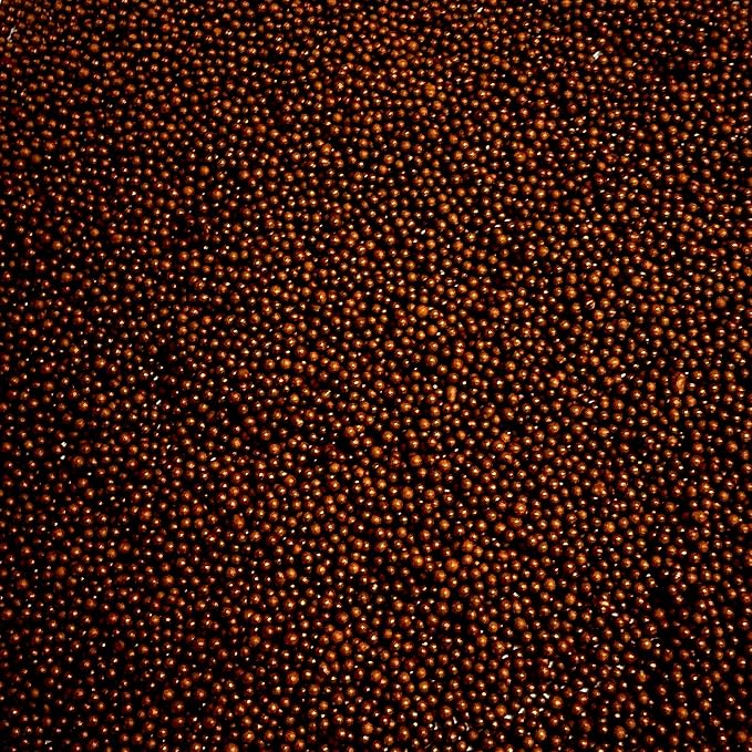 Homipooty Nonpareils Sprinkles Edible Brown Pearl Sugar sprinkles 110g/3.88oz 2mm Mini Pearls for Cake Decorating Cupcake Topper and Cookie Ice Cream Valentines Day Halloween Christmas Supplies