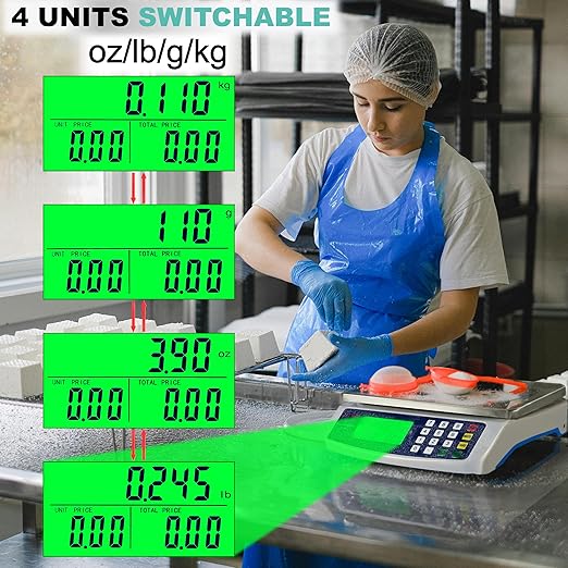Commercial Weight-Price Scale 40kg/1g Market Balance with Counting Function