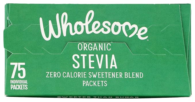 Wholesome Sweeteners Organic Stevia, 75 Count Packets, Zero Calorie Sweetener Blend, Keto Friendly, Non GMO, Gluten Free & Vegan, 1 Pack