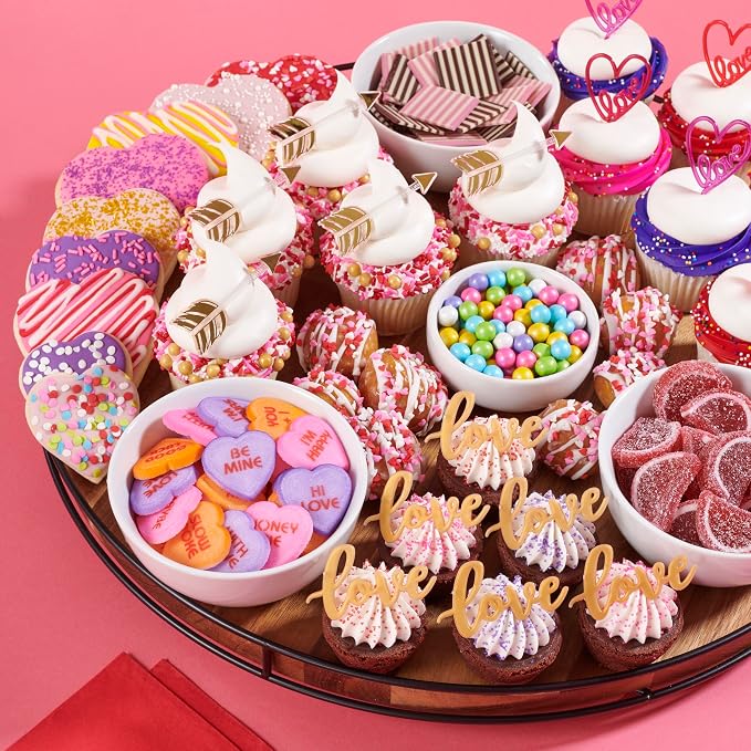 DECOPAC Valentine's Day Quins, 18oz, Fancy Sprinkles In Heart Shapes, Candy Sprinkles in Handheld Container, Edible Sprinkles For Celebration Cakes, Cupcakes, Cookies