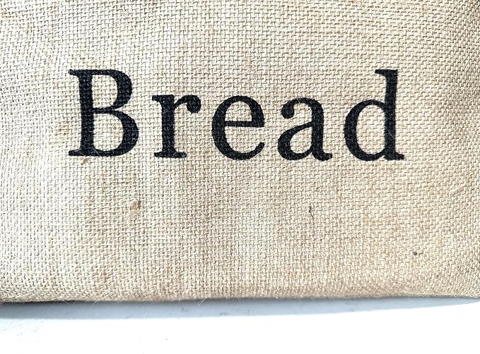 Bread Storage Bin- Burlap basket for keeping Bread, Rolls and other items for Kitchen Counter or Pantry