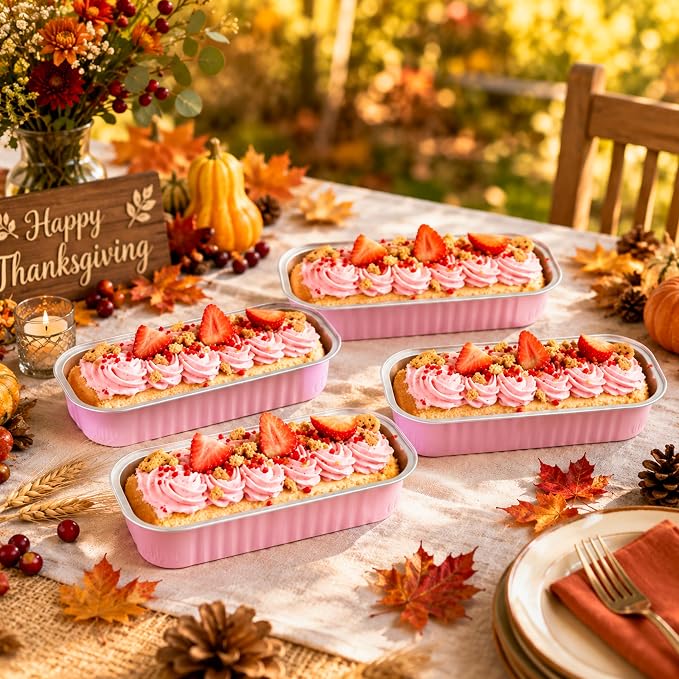 Mini Cake Pans with Lids, 100 Pack Pink 6.8oz for Picnic Desserts | Use for mini cheesecakes, brownies, puddings and bakery samples; simple structure is easy to understand at a glance.