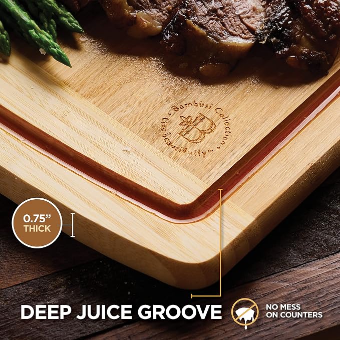 Personalized Sourdough Cutting Board and Knife - Extra Large 18 x 12 Engraved Bamboo Bread Board with Serrated Knife, Custom Monogrammed Baking Gift for Bakers, Wedding, House Warming Gift New Home