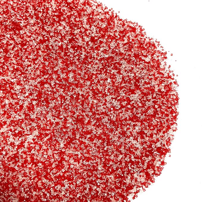 Edible Valentine Themed Sanding Sugar Sprinkles 142g/ 5.01oz Red White Sanding Sugar for Baking and Decorating Topping Cake Cookie Cupcake Topper Ice Cream Supplies
