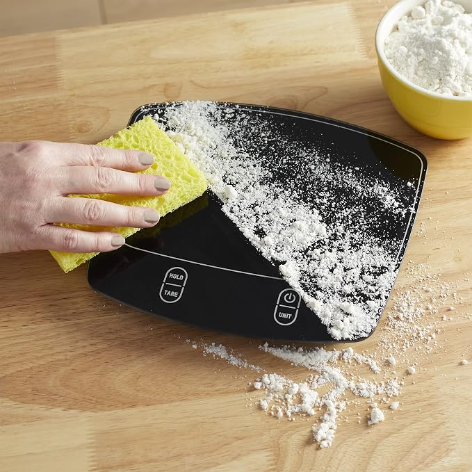 Taylor Waterproof Digital Kitchen Scale, 11 pounds, Black
