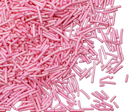 1 Pound Light Pink Sprinkles BULK Jimmies - Edible Cake Cupcakes Dessert & Ice Cream Topping-Gender Reveal Candy