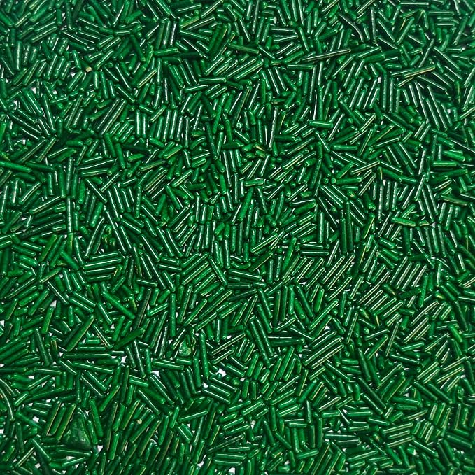 Sentovac Edible Green Jimmies Sprinkles for Cake Decorating Baking | Cupcake Cookie and Ice Cream Toppers Cake Decorations| Celebrations Wedding Shower Party Chirstmas Supplies 78g/2.75oz