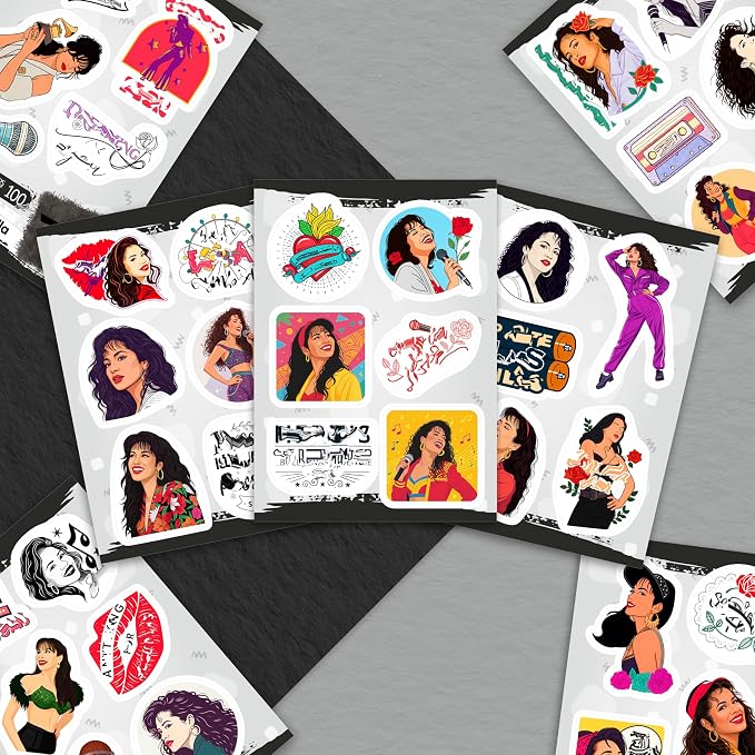 100Pcs Selena Quintaalina Stickers for Water Bottles - Selena Quintaalina Decals - Singer Stickers, Party Supplies - Gift for Women & Men