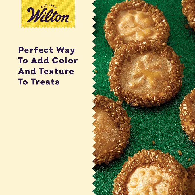 Wilton Pearlized Sugar Sprinkles for Cookie & Cake Decorating, 5.22 oz., Gold