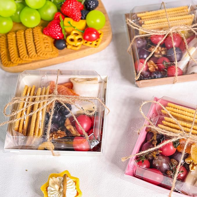 100 Pack White dessert Boxes 5.3x4.9x2.5in for Orders | Clean base works for organized cookie runs, dessert portions and weekend pickup tables.