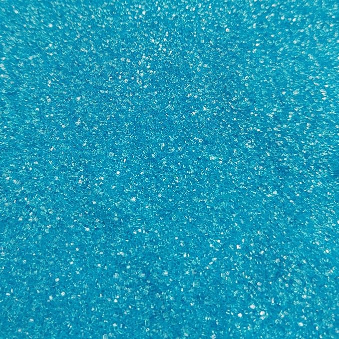Blue Sanding Sugar Sprinkles, Light Blue Sugar Crystals, Edible Sparkling Sprinkles for Cake Cupcake Decorating, Baking Cake Decorations, Cookies Ice Cream Toppings, Wedding Party Christmas Supplies 130g/4.6oz