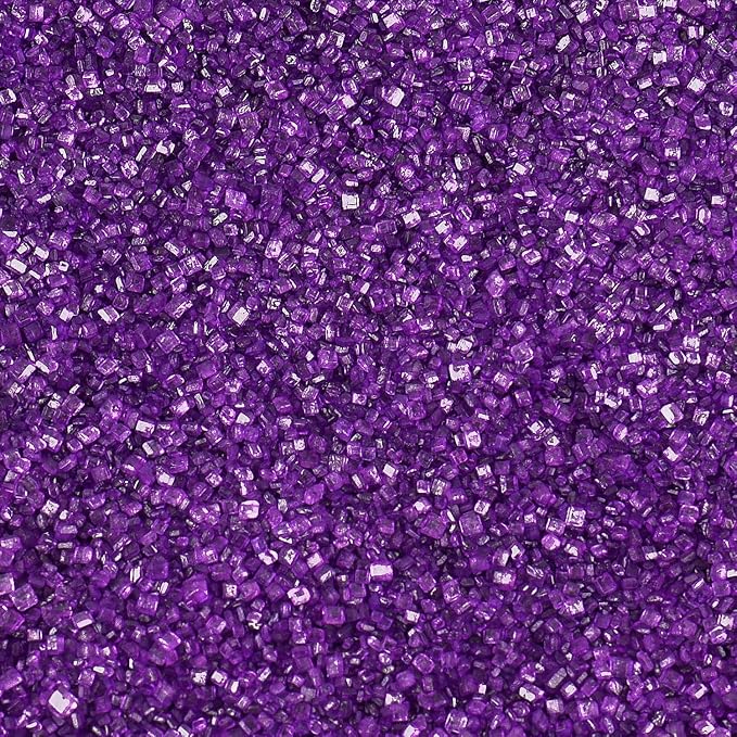 Purple Sprinkles for Baking Edible, Purple Sanding Crystal Sugar 130g/4.6oz, Cupcake, Cookie and Donuts Toppings, Wedding, Birthday Party Supplies