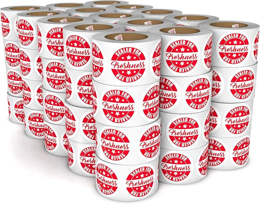 Food Delivery Tamper Evident Sealed for Freshness Labels - 500 Adhesive Stickers for Safe Food delivery (Circles 60 Pack)