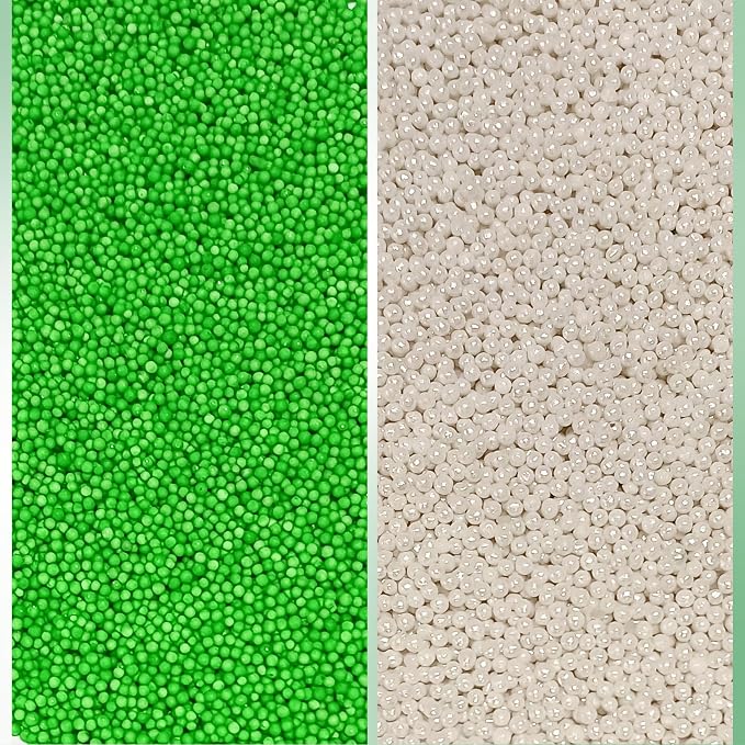 Confect St. Patrick’s Day Sprinkles Mix – Pea Green, Mint Green & White Pearl Dragees, Vermicelli, Edible Sugar Decorations – Pack of 5 for Cake, Cupcake, Cookie & Party Baking Decor | Vegan, Gluten-Free, Nut-Free, Soy-Free, Dairy-Free, Palm Oil-Free -...