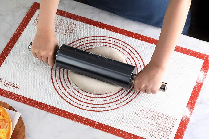 New Star Foodservice 16 x 26 Inch Non-Slip Silicone Pastry Mat, Extra Large Commercial Grade NSF Certified Baking Mat with Measurements