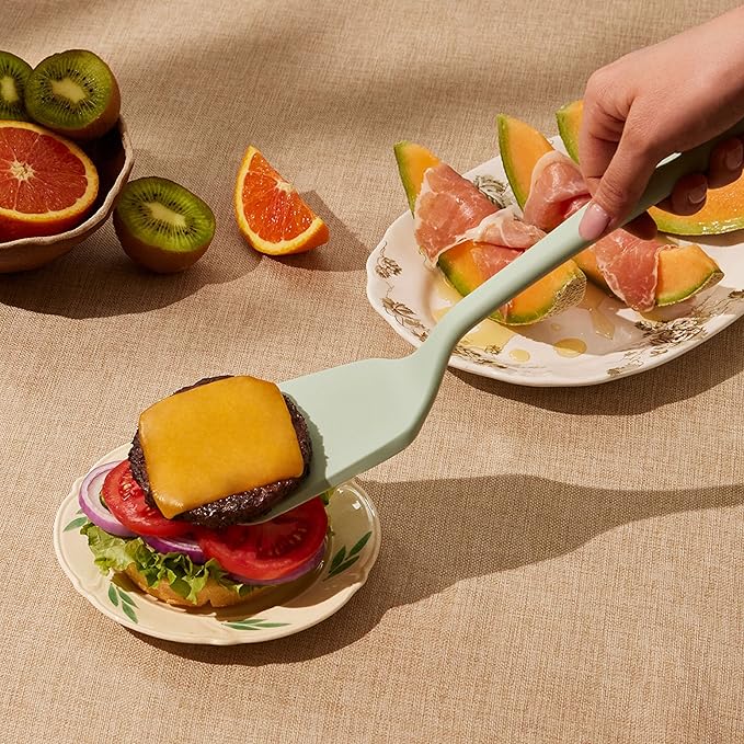 GIR: Get It Right Silicone Spatula Turner - Heat-Resistant & Non-Stick Core with Flexible Tip - Pancake Flipper - Dishwasher Safe, Ultimate Turner - 13IN - Slate