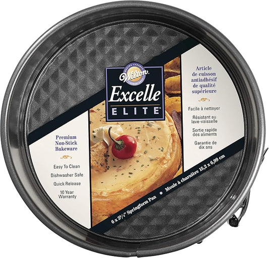 Wilton Excelle Elite Springform Pan, Sturdy Non-Stick and Scratch-Resistant Springform Pan, 6-Inch