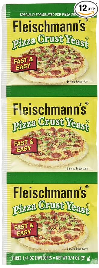 Fleischmann's Pizza Crust Yeast, Specially Formulated For Pizza Crust, 0.75 oz (Pack of 4)