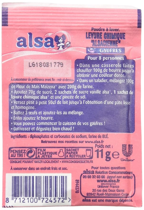 Alsa 8 sachets de Levure 11 g