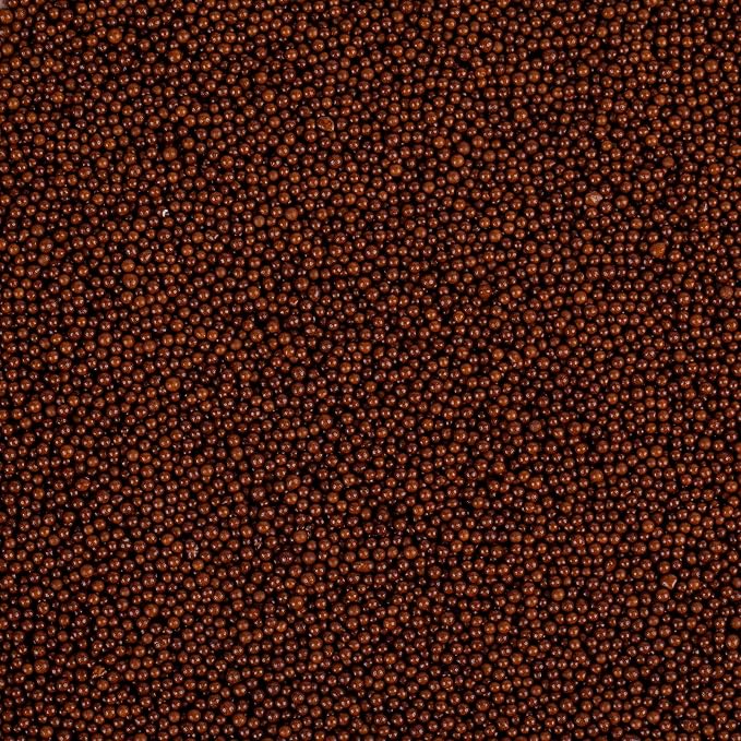 Brown Nonpareils Sprinkles, 2mm Edible Pearls for Cake Decorating, 4.6oz Mini Sugar Pearls for Baking, Cupcake, Cookie, Ice Cream Toppings, Christmas Halloween Thanksgiving Fall Holiday Party Supplies