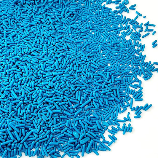 Homipooty Blue Soft Jimmies Sprinkles Edible Candy Jimmies Sprinkles for Cake Decorating 78g/2.75oz Cookie Cupcake Topper Ice Cream
