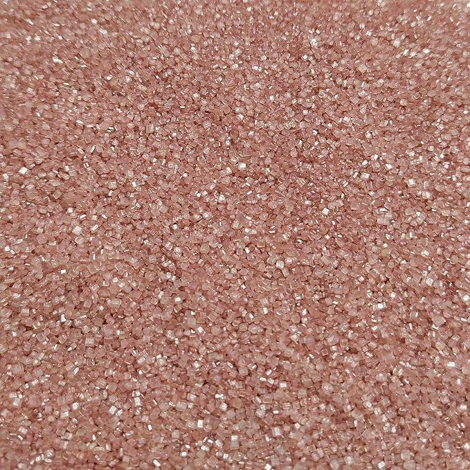 Rose Gold Sanding Sugar Sprinkles, Rose Gold Sugar Crystals, Edible Sparkling Sugar Sprinkles for Cake Cupcake Decorating, Baking Cake Decorations, Cookies Ice Cream Toppings, Wedding Party Christmas Supplies 130g/4.6oz