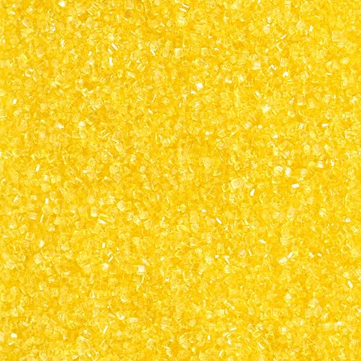 DecoPac Sanding Sugar, Yellow Edible Sugar Sprinkles, Edible Sanding Sugar in Handheld Container, Sugar Sprinkle Mix For Celebration Cakes, Cupcakes, Cookies, 33oz - Yellow