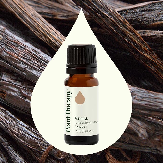 Plant Therapy Vanilla Botanical Extract, 10 mL (1/3 oz), 100% Pure, Undiluted, Promotes Relaxation and Emotional Grounding with Sweet and Comforting Aroma