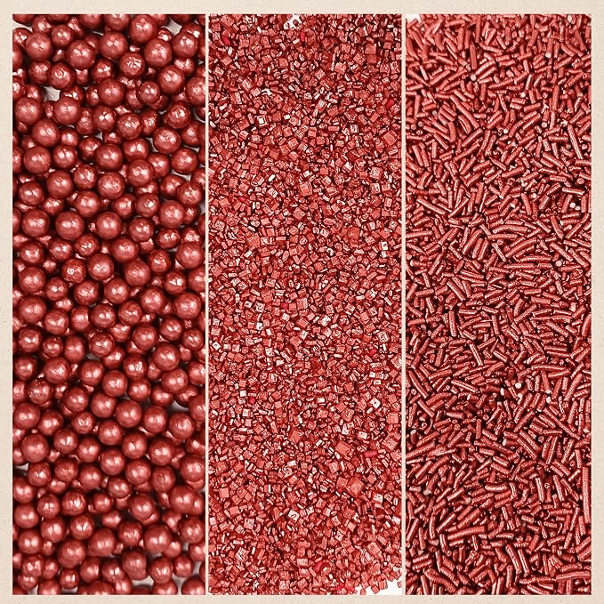 Confect Copper Sprinkles – Sprinkles for Cakes & Cupcakes Decoration – Edible Cake Topping for Cupcakes, Cookies, Desserts – Celebration Baking Decoration – Vegan, Gluten-Free, Nut-Free, Soy-Free, Dairy-Free , Handcrafted Sprinkle – 5 Oz