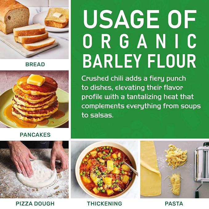 Jiva Organic Barley Flour 2 Pound - All Natural & Raw - Product of India