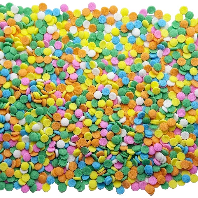 SE Si&Moos Easter Sprinkles Pastel Confetti Sprinkles Edible Confetti Sequins for Cake Decorations, Baking, Ice Cream, Cookies, Cupcake Toppers Easter Party Baby Shower Holiday Supplies 3 OZ