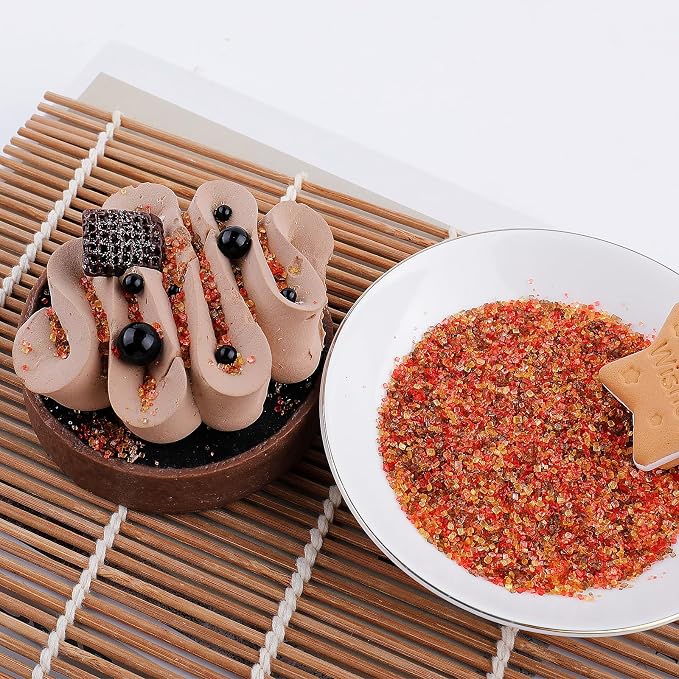 Fall Sprinkles Sanding Sugar for Baking, 6.35oz/180g Edible Sparkling Sugar Crystal, Decorating Course Sugar Sprinkles for Cakes Cupcakes Cookies Ice Cream