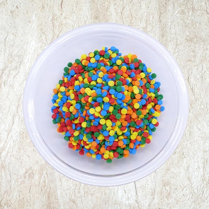 Bakerpan Quins Rainbow Sprinkles for Cake Decorating - 5.87 Ounces - Crunchy Rainbow Edible Confetti Sprinkles for Cupcakes, Ice Cream, Cookies, Cakes