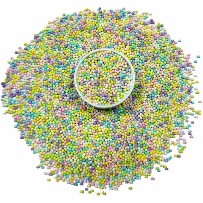 Sentovac 2mm Easter Nonpareils Pearl Sugar Sprinkles for Cake Decorating Edible Cake Cupcake 1 Bottle 3.88oz/110g Sprinkles for Decorating