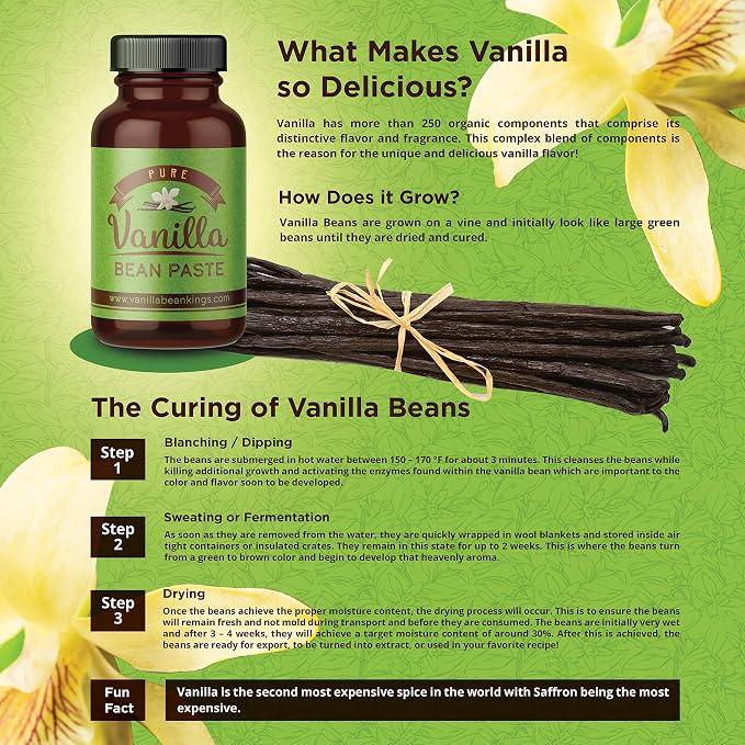 Vanilla Bean Paste for Baking and Cooking - Gourmet Madagascar Bourbon Blend made with Real Vanilla Seeds - 1 Gallon