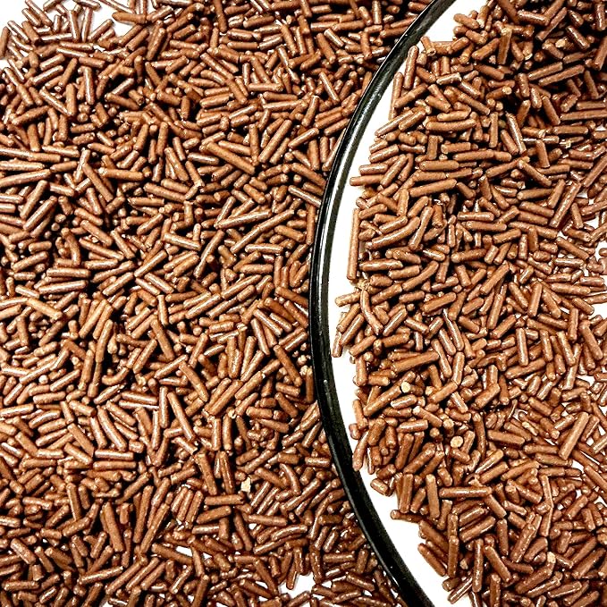 Homipooty Chocolate Soft Jimmies Sprinkles Edible Candy Jimmies Sprinkles for Cake Decorating 78g/2.75oz Cookie Cupcake Topper Ice Cream