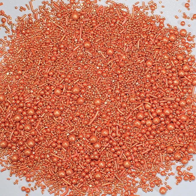 Confect Sprinkles for Cake & Cupcake Decorating – Rose Gold Sprinkles Bottle | Perfect for Wedding, Birthday, & Cookies & Baking Decoration- Vegan, Gluten-Free, Nut-Free, Soy-Free, Dairy-Free, Palm Oil-Free- 4.2 Oz