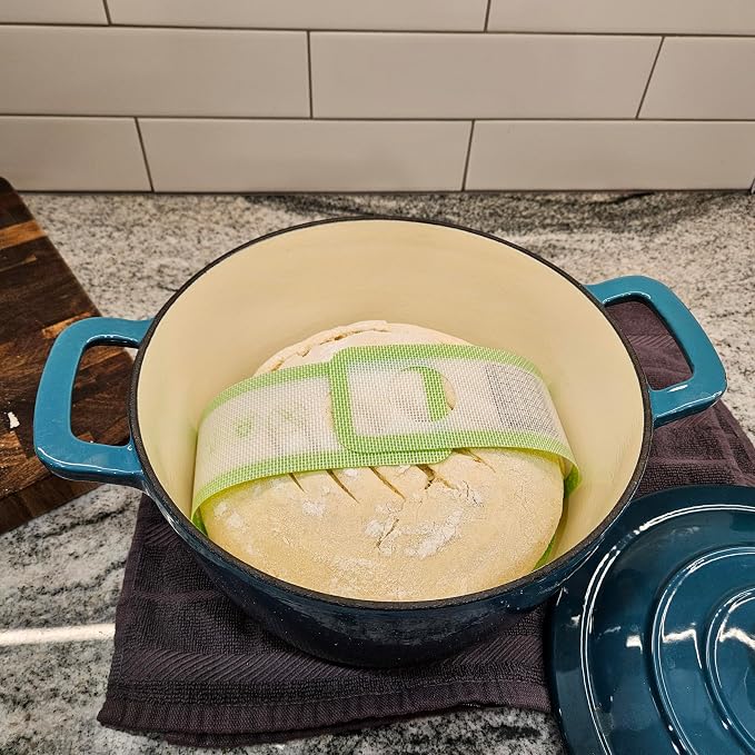 Fox Run Bread Sling Non-Stick Silicone For 4 or 5 Quart Dutch Ovens, Includes Measurements and Conversion Chart