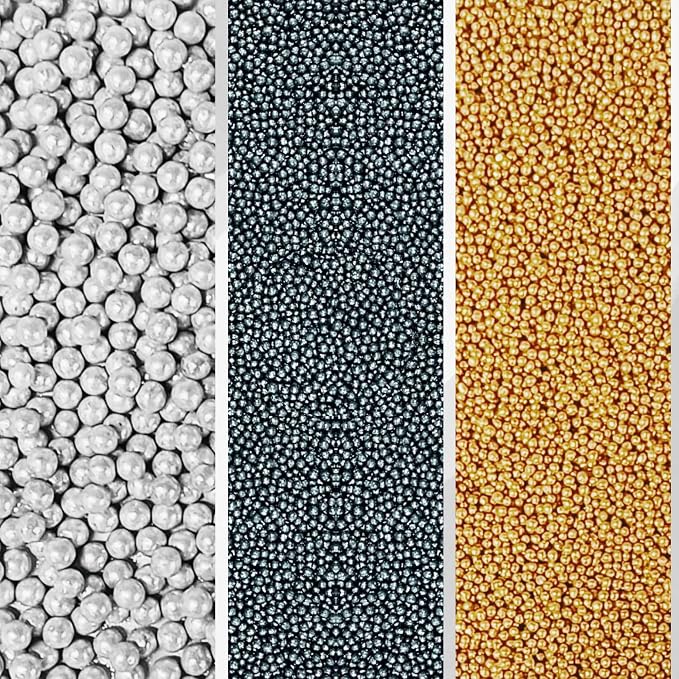 Confect Edible Galaxy Sprinkles | Sprinkles for Cakes & Cupcakes Decoration | pack of 5 Mix Black, Champagne Gold, Sliver, Grey & Golden Pearl | Vegan, Gluten-Free, Nut-Free, Soy-Free, Dairy-Free, Palm Oil-Free- 5 Oz