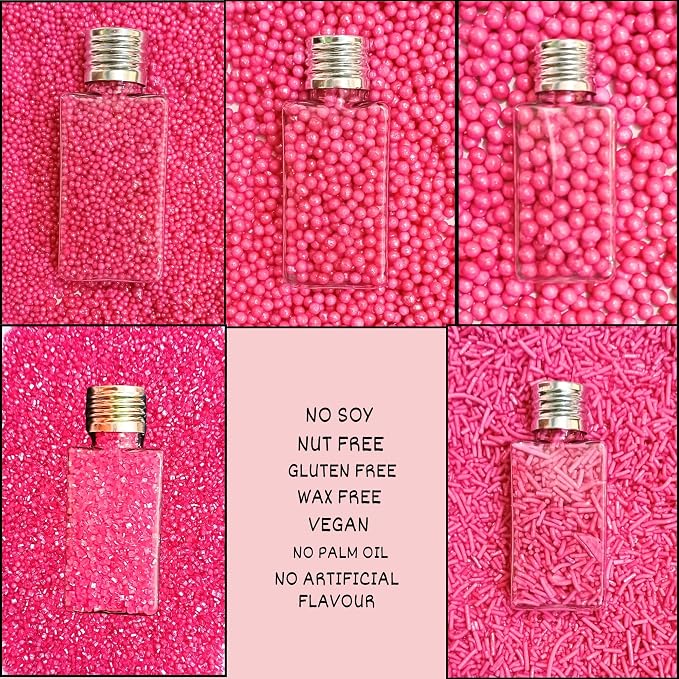 Confect Barbie Playtime Sprinkles Mix – Hot Pink Pearl Dragees, Jimmies & Sparkling Sugar – Assorted Pack of 5 Edible Sprinkles for Cake & Cupcake Decorating, Birthday Parties & Baking Fun | Vegan, Gluten-Free, Nut-Free, Soy-Free, Dairy-Free - 5 Oz