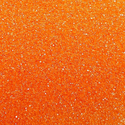 Edible Orange Sanding Sugar Sprinkles 142g/ 5.01oz Edible Sugar Crystals, Baking Cake Decorations Ice Cream Toppings and Cookie Decorating for Wedding Parties Valentines Halloween Christmas