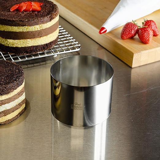 Fat Daddio's Stainless Steel Round Cake & Pastry Ring, 3.5 x 3 Inch