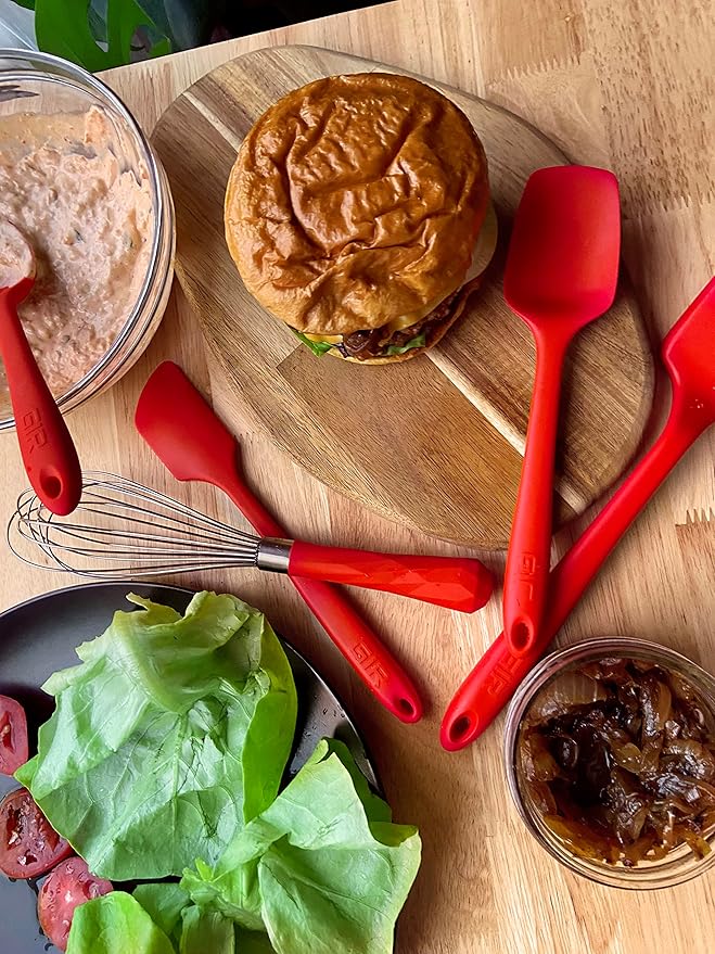 GIR: Get It Right Silicone Kitchen Spatula - Non-toxic Cooking Utensils for Nonstick Cookware, Cooking and Baking, Ultimate - 11IN - Red