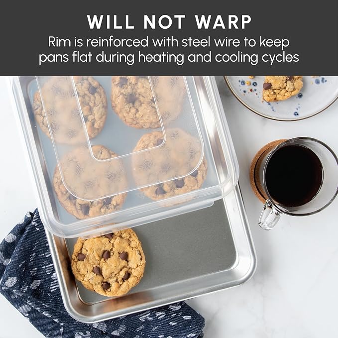 Nordic Ware Aluminized Steel Baking Set 9X13, Quarter Sheet and Lid