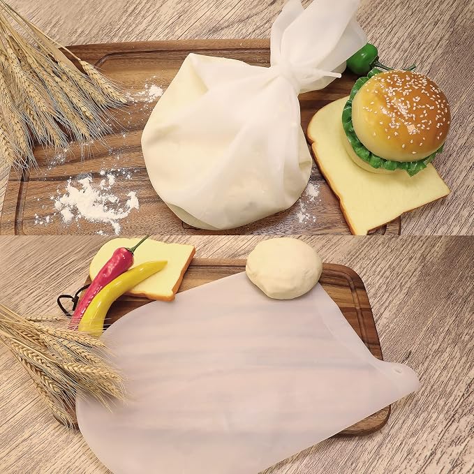 Silicone Kneading Dough Bag | Versatile Dough Mixer for Bread, Pastry, Pizza & Tortilla | Premium Silicone Bakeware | Best Multifunctional Cooking Tool (Large-3000ml)